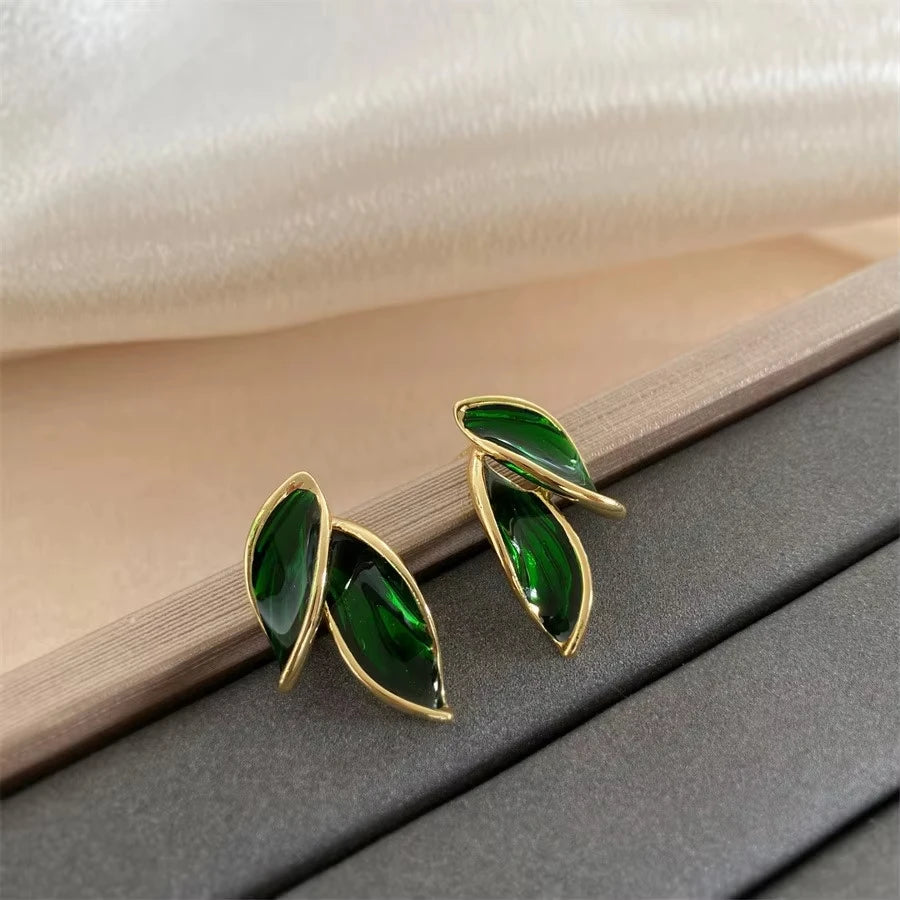 Korean Chic Leaf Earrings