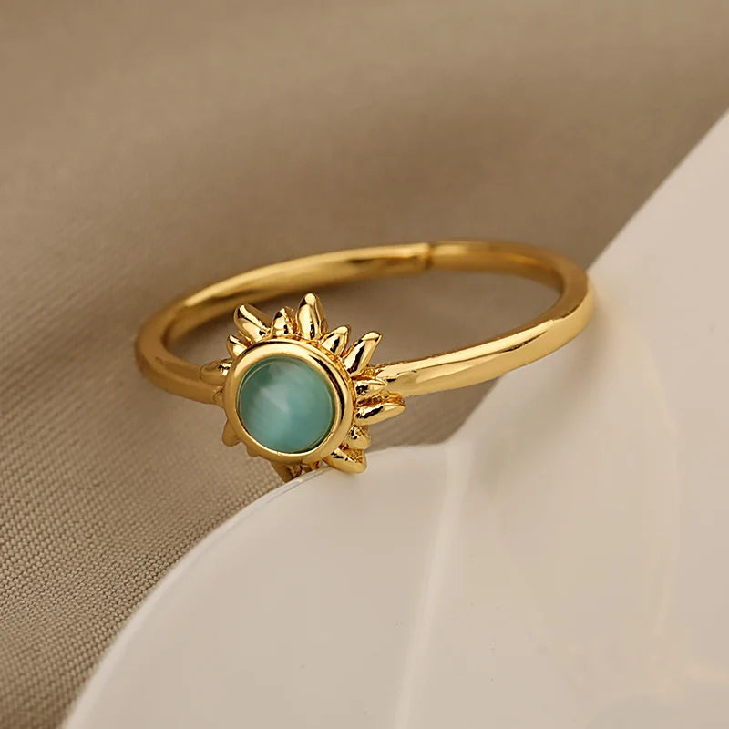 SolarGlow Opal Ring