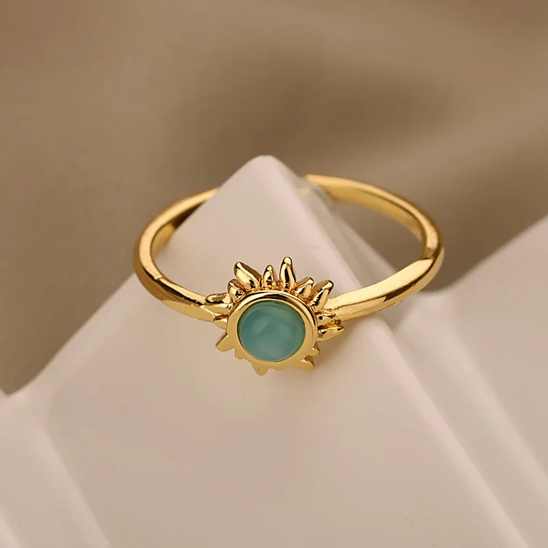 SolarGlow Opal Ring